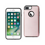 iPhone 7 Plus Hybrid Dual Layer Metal Brushed Texture Case