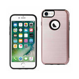 iPhone 7 Hybrid Dual Layer Metal Brushed Texture Case