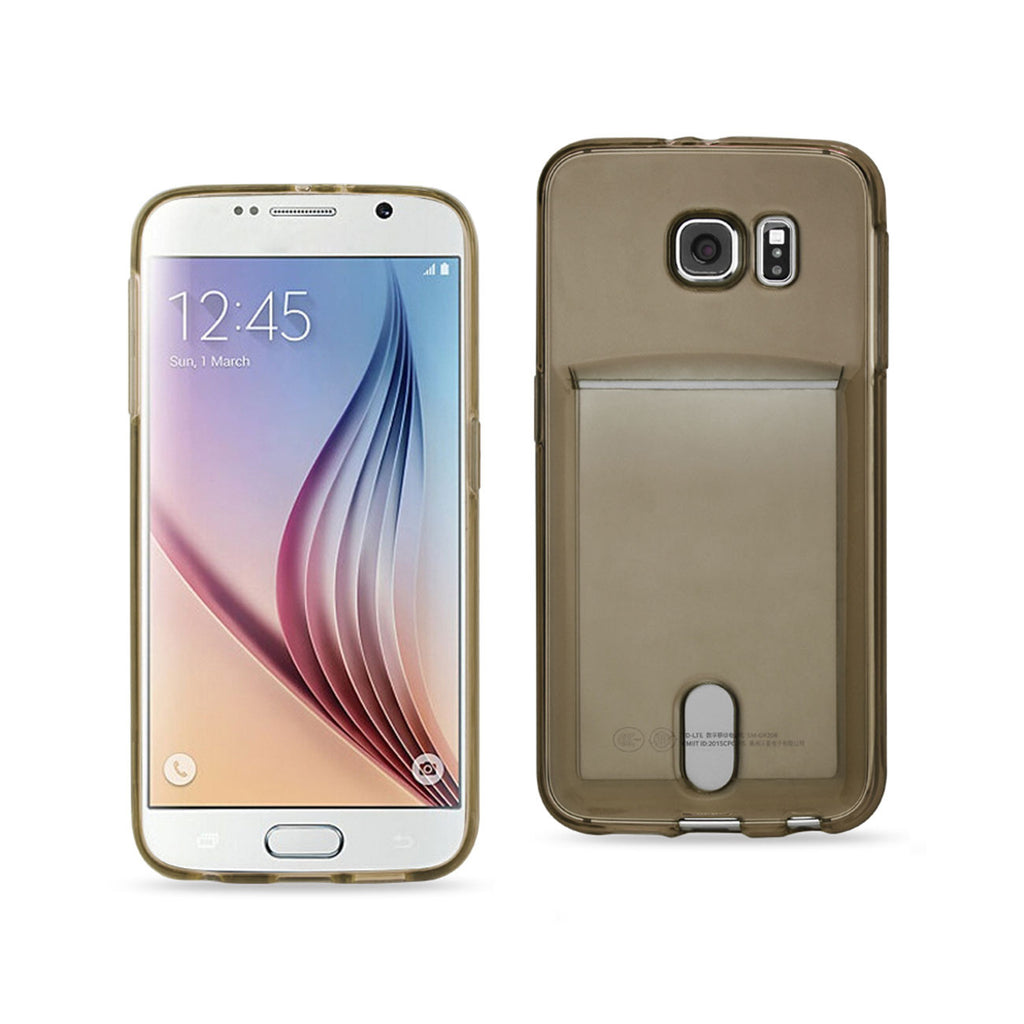 Samsung Galaxy S6 Semi Clear Case With Card Holder