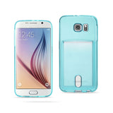 Samsung Galaxy S6 Semi Clear Case With Card Holder