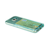  Samsung Galaxy S6 Semi Clear Case With Card Holder In Clear Blue