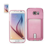 Samsung Galaxy S6 Semi Clear Case With Card Holder