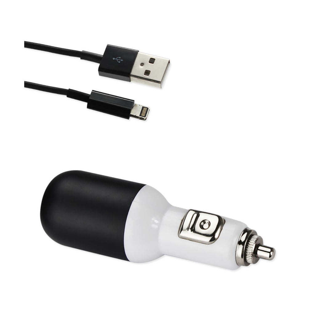 iPhone 5/ Se 2 Amp USB Car Charger With Cable