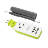  4 Amp Home Travel Charging Station In Green