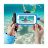 Waterproof Case For 4.7 Inches Devices With Floating Adjustable Wrist Strap In Blue