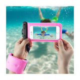 Waterproof Case For 4.7 Inches Devices With Floating Adjustable Wrist Strap In Hot Pink