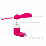 Apple 8 Pin Mini Cooler Fan For Phones Or Tablets  