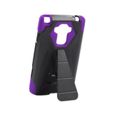  LG G Stylo Hybrid Heavy Duty Case With Kickstand In Purple Black