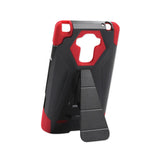  LG G Stylo Hybrid Heavy Duty Case With Kickstand In Red Black